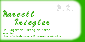 marcell kriegler business card